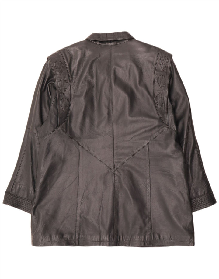 Palton din piele pentru femei S&A EU 50 3XL Verde