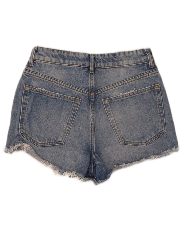 Pantaloni scurți din denim învechit pentru femei Zara EU 34 2XS W24 Bumbac albastru