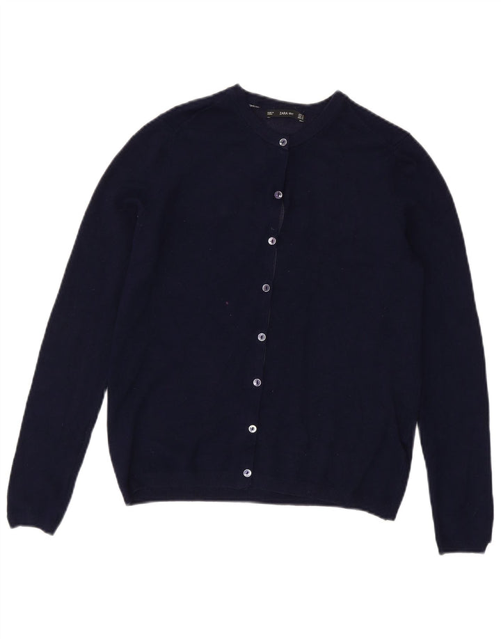Pulover cardigan pentru femei ZARA UK 12 Medium Bleumarin