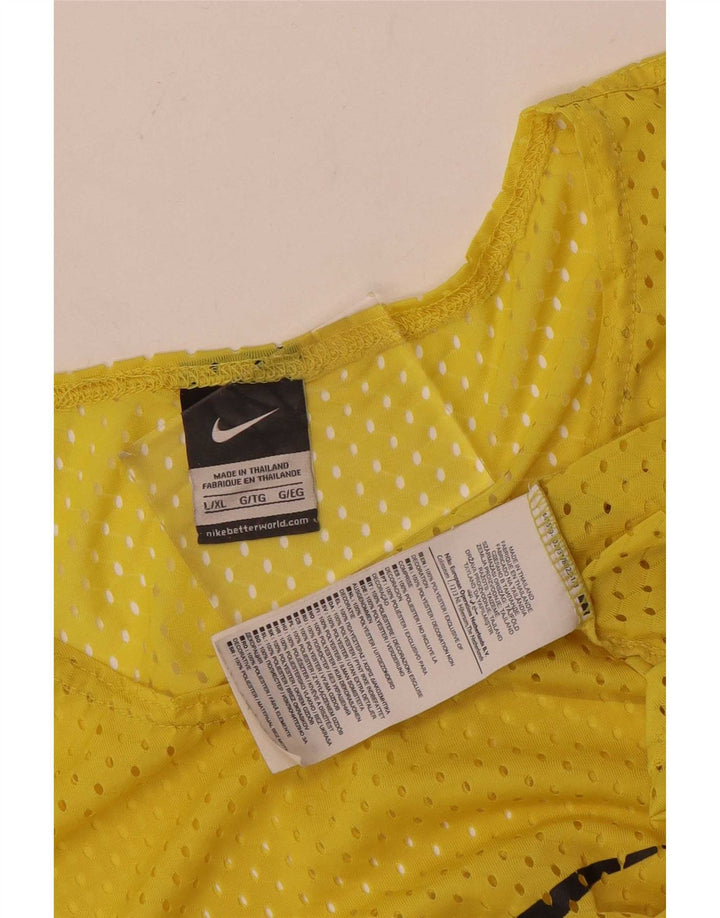 Top cu vestă grafică Nike pentru bărbați, mare, galben din poliester