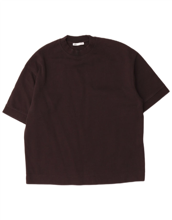 Tricou Zara Barbati Top Mic Negru Bumbac