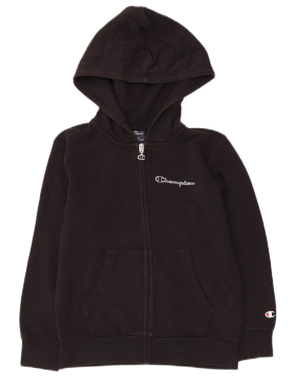 Pulover pentru băieți Champion, cu fermoar, 7-8 ani, bumbac negru mic
