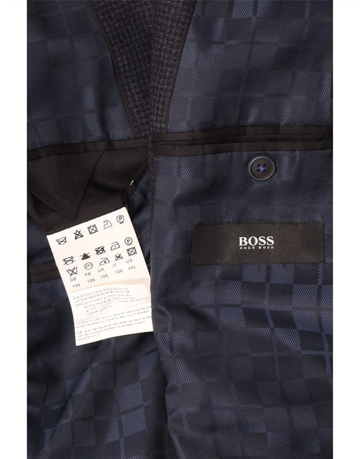 Sacou blazer pentru bărbați Hugo Boss, cu 2 nasturi, UK 42 XL, bleumarin, picioare de găină