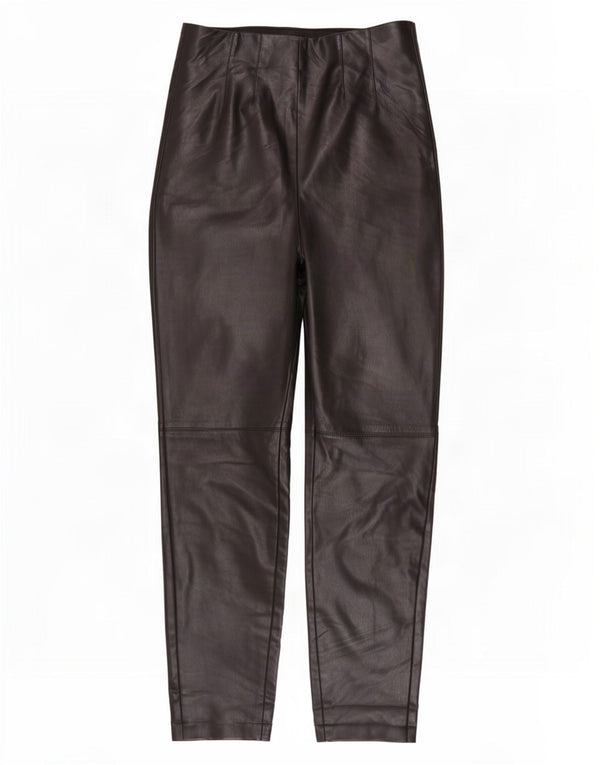 Pantaloni skinny din piele pentru femei Zara Mici L26 L27 Poliester negru