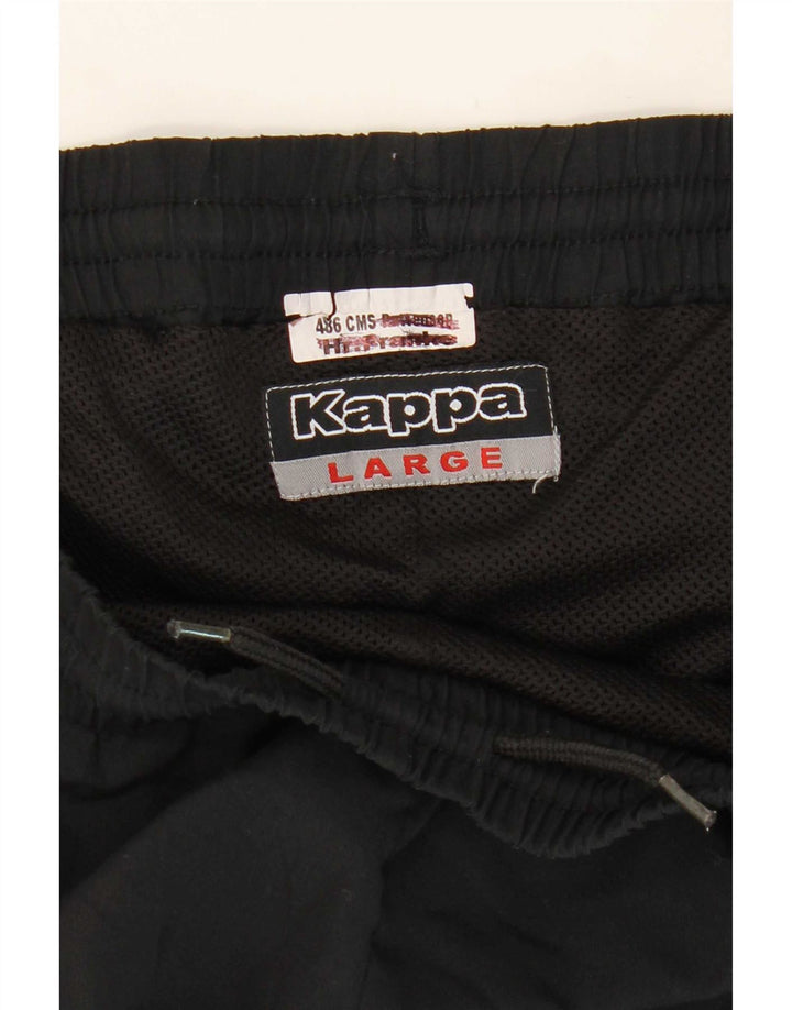 Pantaloni de trening pentru bărbați Kappa, mari, negru, poliester