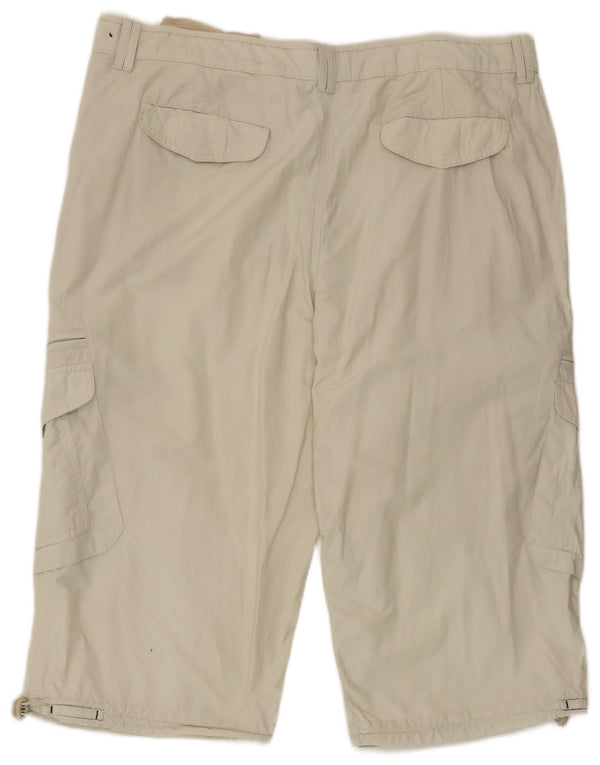 Pantaloni scurți cargo pentru bărbați Marks & Spencer W40 XL bumbac bej