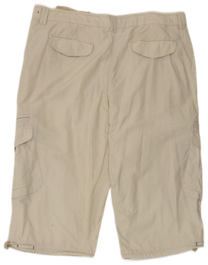 Pantaloni scurți cargo pentru bărbați Marks & Spencer W40 XL bumbac bej