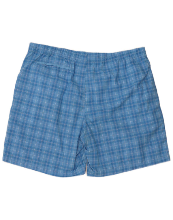 Pantaloni scurți de înot Adidas pentru bărbați 2XL, poliester cu check albastru