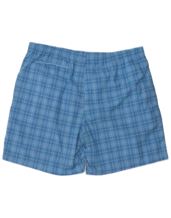 Pantaloni scurți de înot Adidas pentru bărbați 2XL, poliester cu check albastru