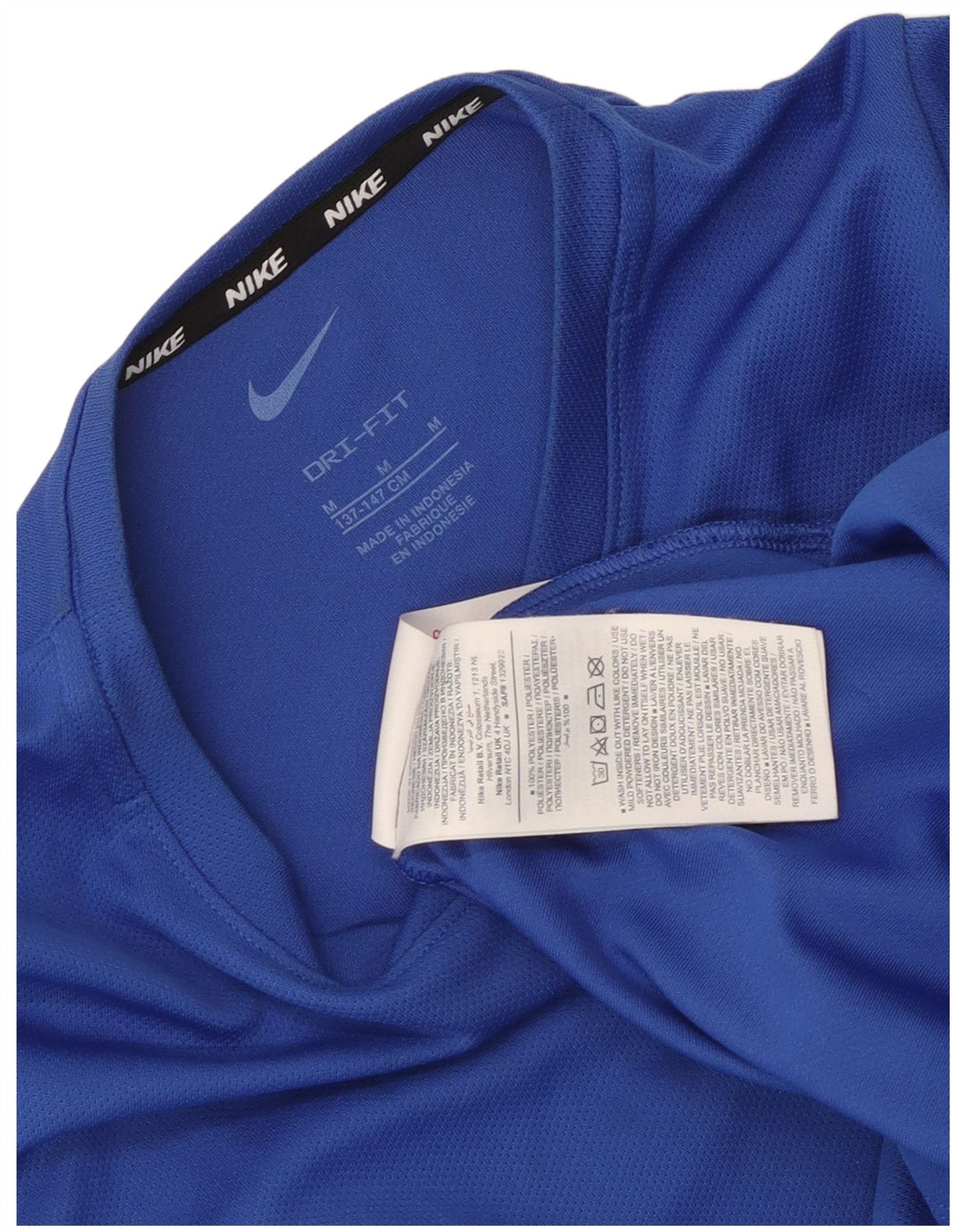 Tricou Nike Dri Fit pentru băieți Top 10-11 ani Poliester albastru mediu