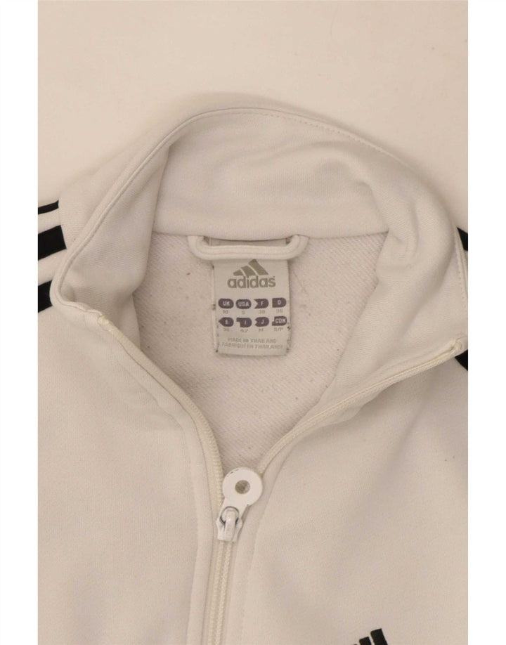 Jachetă de trening pentru femei Adidas UK 10 Small White