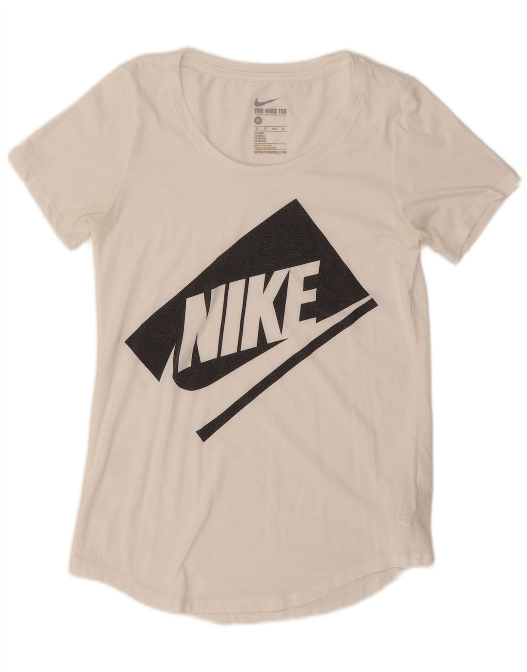 Tricou grafic supradimensionat pentru femei Nike UK 6 XS Poliester alb