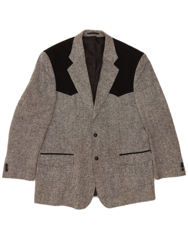 STOCKERPOINT Jachetă pentru bărbați cu 2 nasturi UK 44 2XL Lână color bloc gri