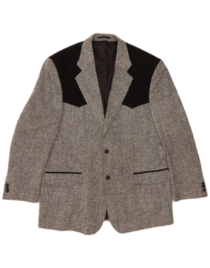 STOCKERPOINT Jachetă pentru bărbați cu 2 nasturi UK 44 2XL Lână color bloc gri