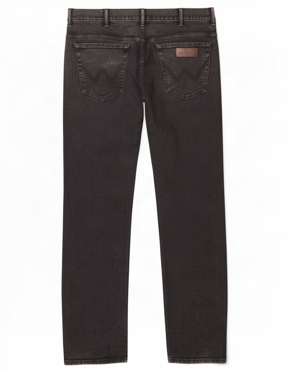 Blugi drepte stretch pentru bărbați Wrangler Texas W44 L32 bumbac negru
