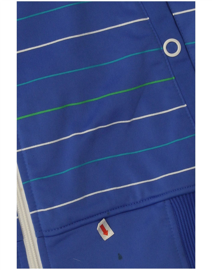 Jachetă de trening pentru bărbați Adidas, poliester cu dungi albastre medii