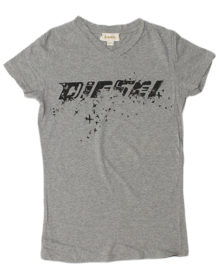 Tricou grafic DIESEL pentru femei Top UK 14 Large Gri