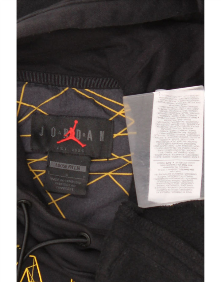 JORDAN Pulover pentru bărbați, cu grafic Paris, cu capota largi, mare, negru, geometric