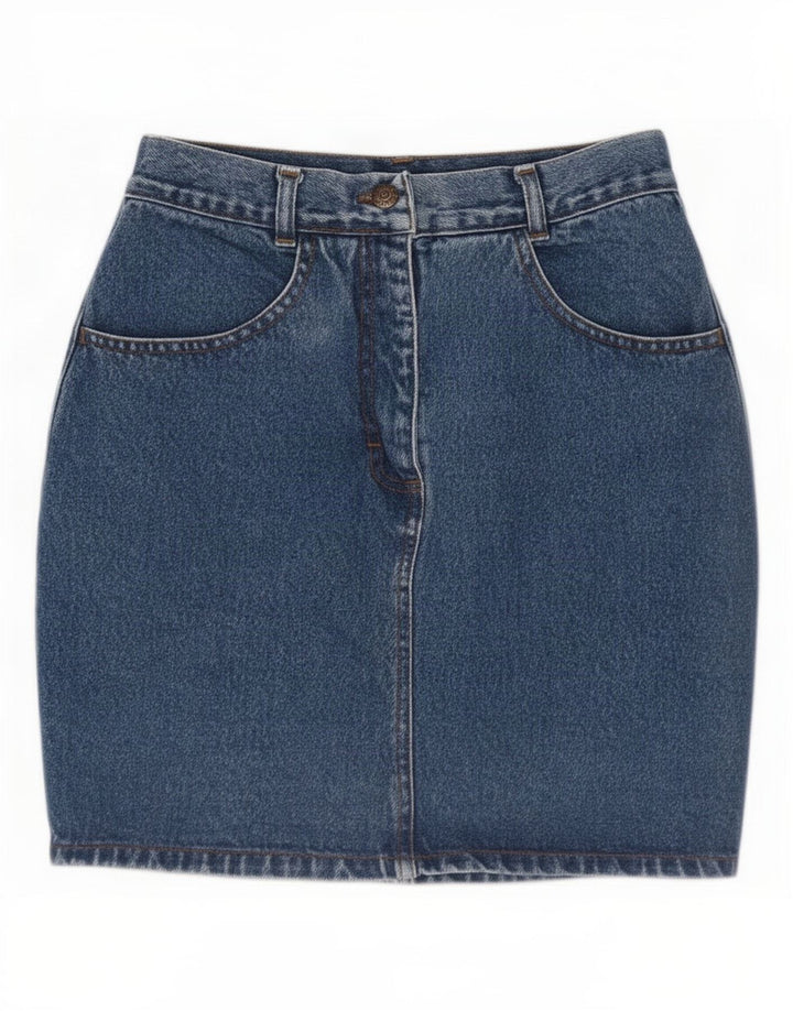 Fusta de blugi vintage pentru femei IT 44 Medium W26 Bumbac albastru