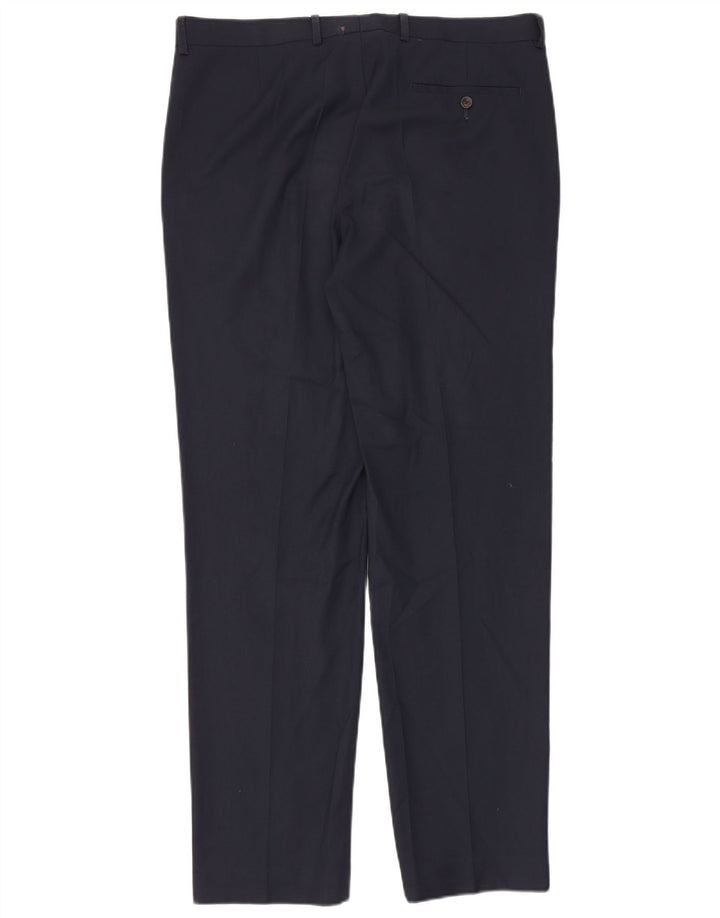 Marks & Spencer Pantaloni croiți pentru bărbați L36 L33 Poliester bleumarin