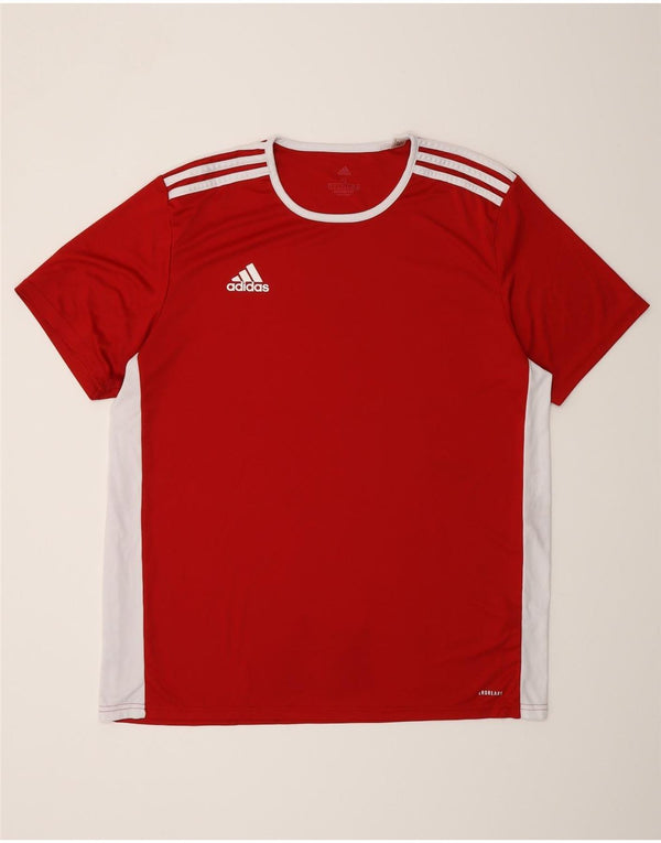Tricou pentru bărbați Adidas Aeroready Top XL Roșu Poliester Colorblock