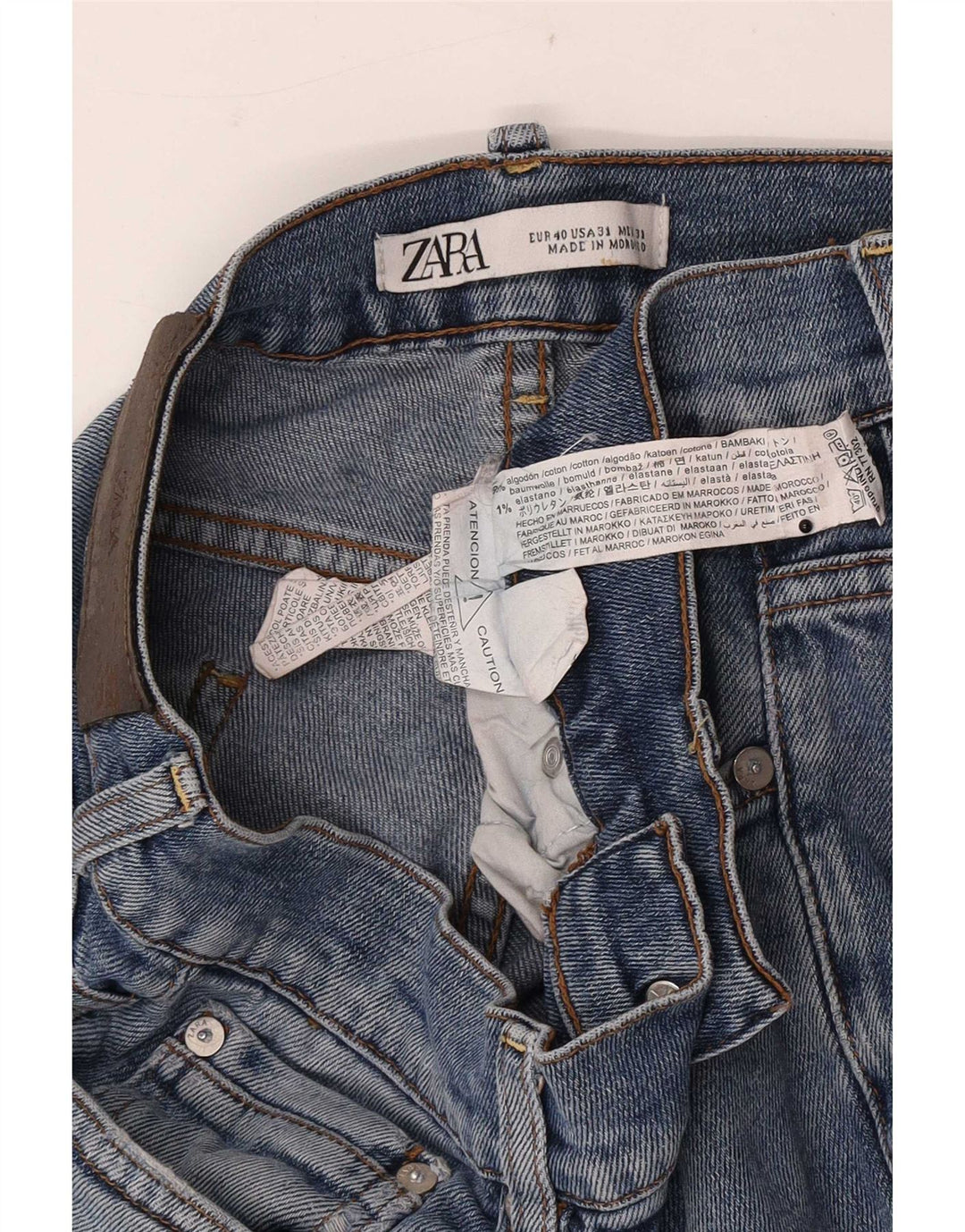 Blugi slim pentru bărbați Zara Mediu L31 L29 Bumbac albastru