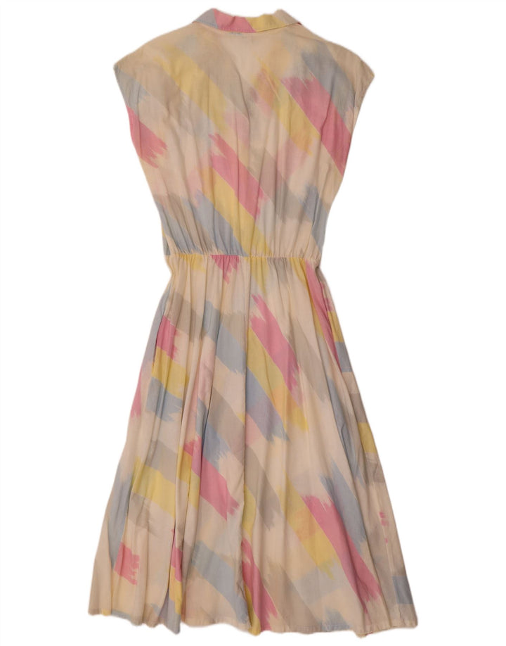 Rochie vintage pentru femei în formă de A UK 14 Medium, multicoloră, în dungi
