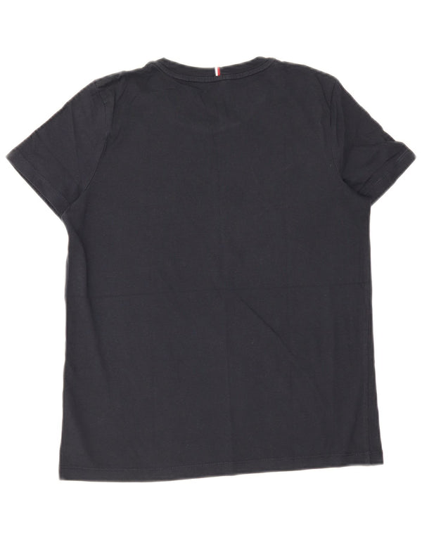 Tommy Hilfiger Womens Graphic T-Shirt Top UK 6 XS Navy Blue Cotton