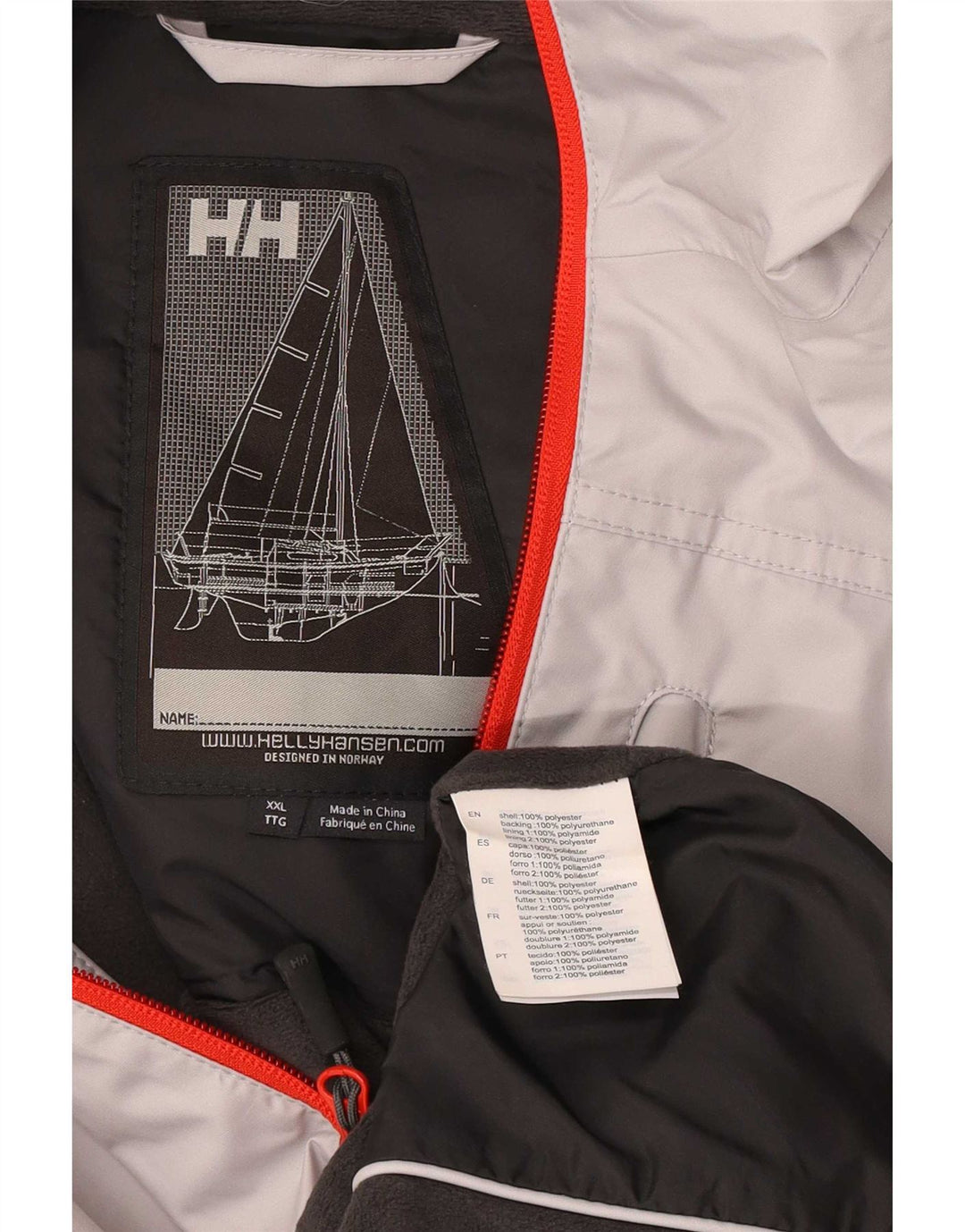 Jachetă de ploaie grafică Helly Hansen pentru bărbați, 44 2XL, gri poliester