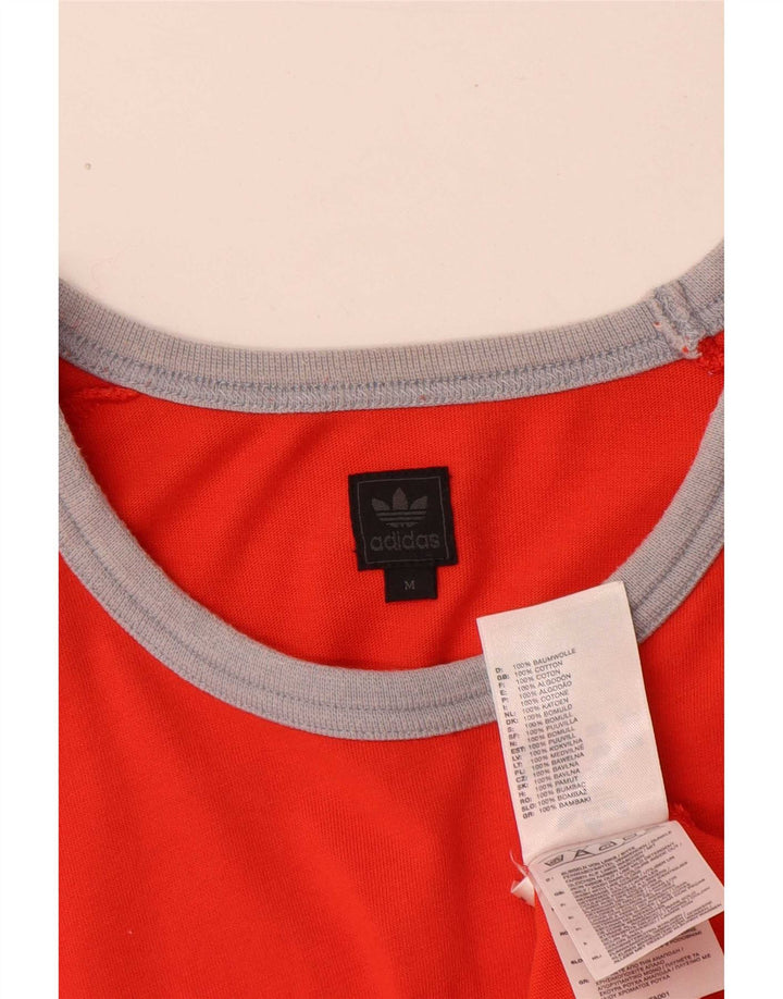Tricou grafic pentru bărbați Adidas Top, bumbac roșu mediu