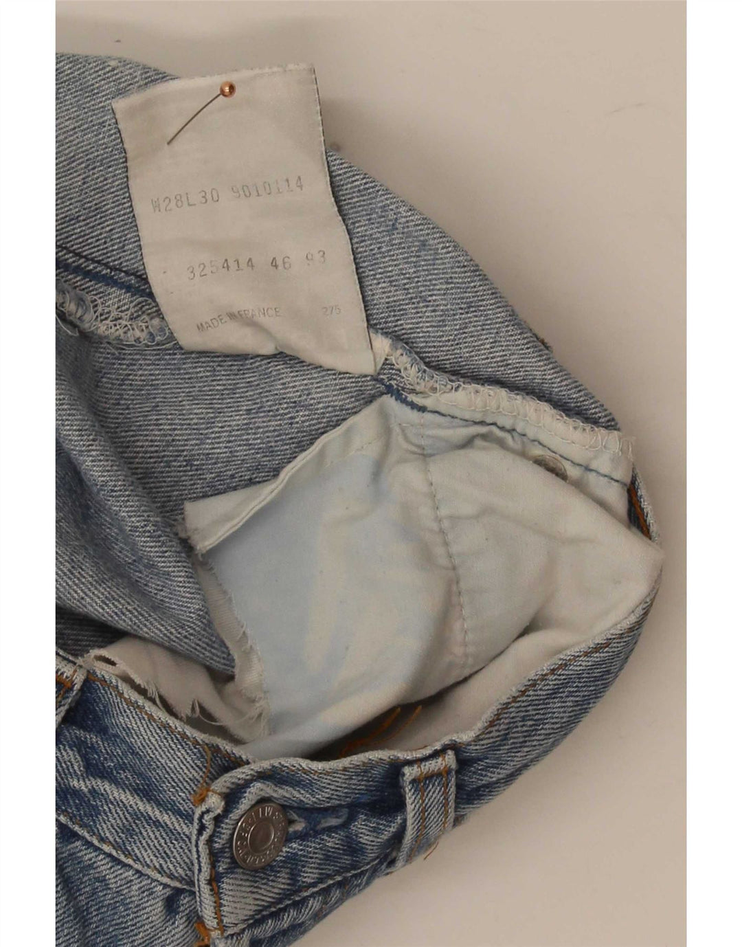Pantaloni scurți Levi's din denim distressed W28, bumbac albastru mediu