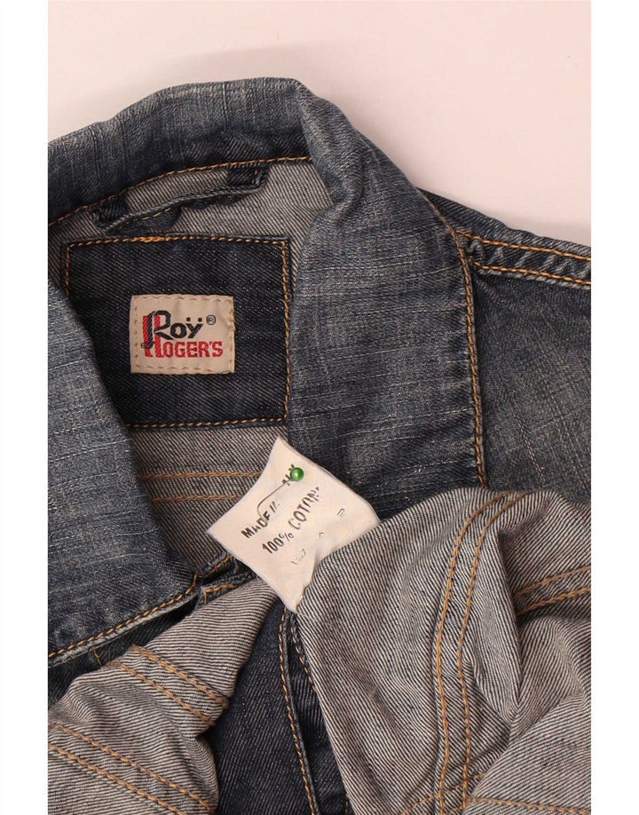 Jachetă de denim crop Roy Rogers pentru femei UK 8 Small Blue Bumbac