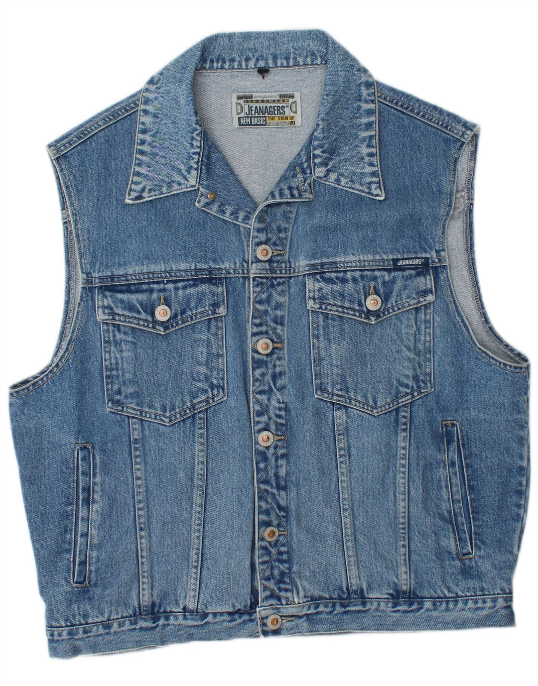 Gilet pentru femei Jeanagers din denim UK 18 XL, bumbac albastru