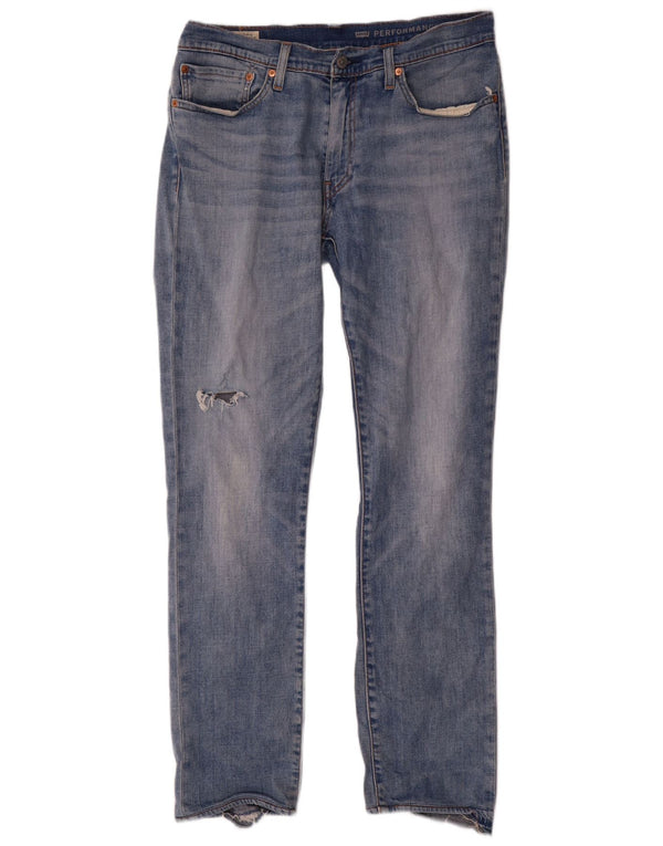 Blugi slim pentru bărbați Levi's Distressed W34 L32 Bumbac albastru