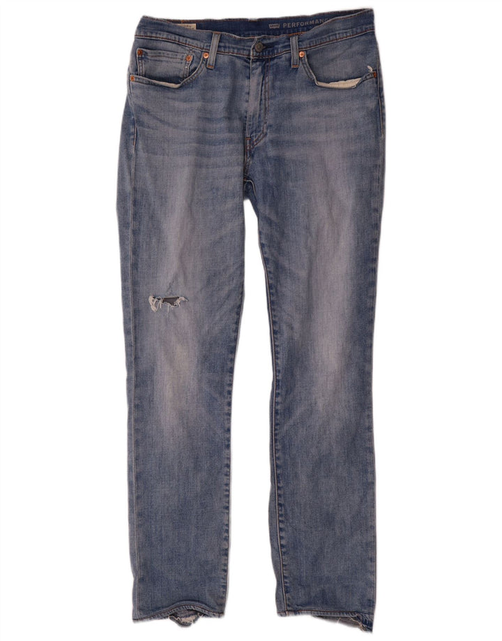 Blugi slim pentru bărbați Levi's Distressed W34 L32 Bumbac albastru