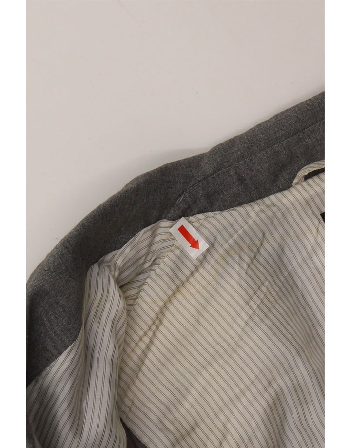 Jachetă pentru femei OASIS Crop 1 Button Blazer UK 8 Small Gri Poliester