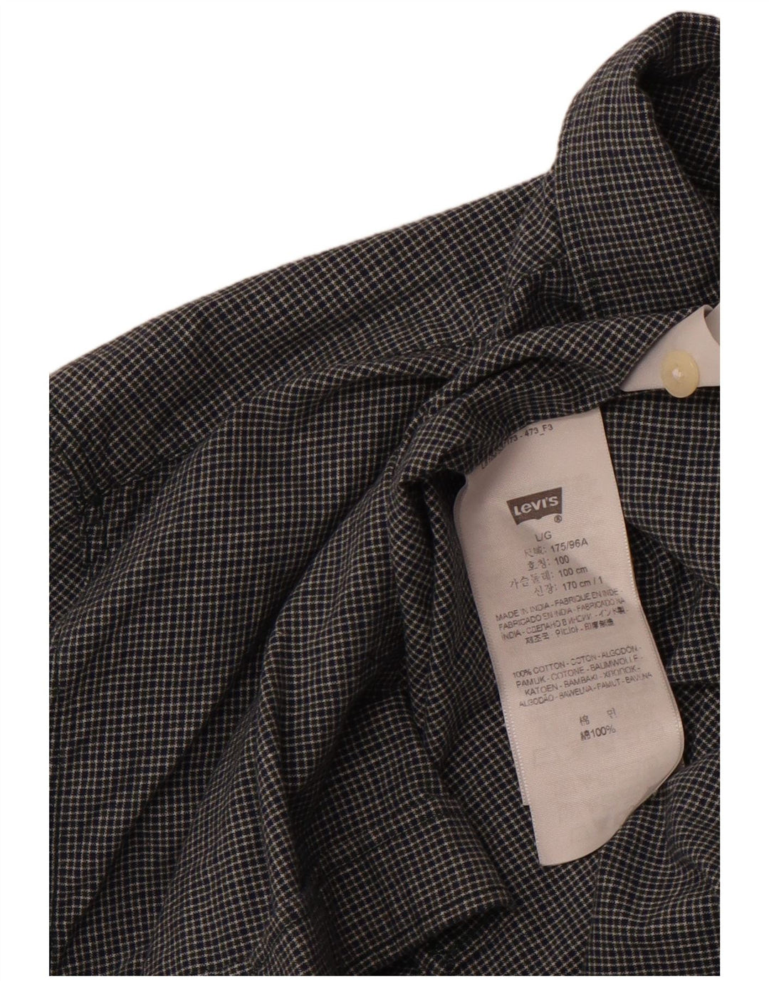 Cămașă pentru bărbați LEVI'S Slim Fit, mare din bumbac cu carouri bleumarin