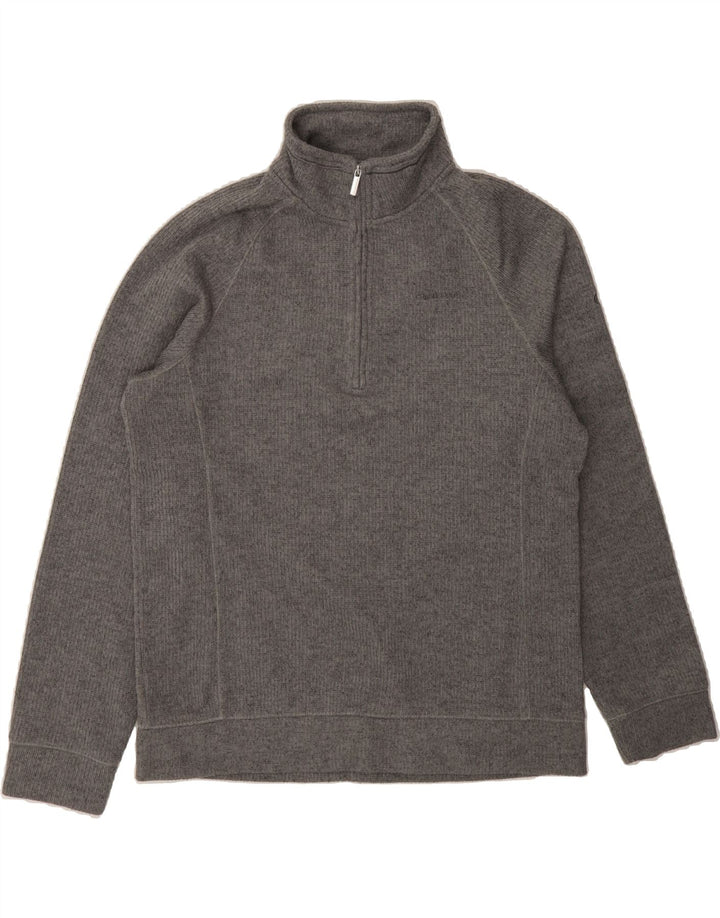 CRAGHOPPERS Mens Zip Neck Sweatshirt Jumper Medium Grey Polyester Vintage CRAGHOPPERS and Second-Hand CRAGHOPPERS from Messina Hembry 