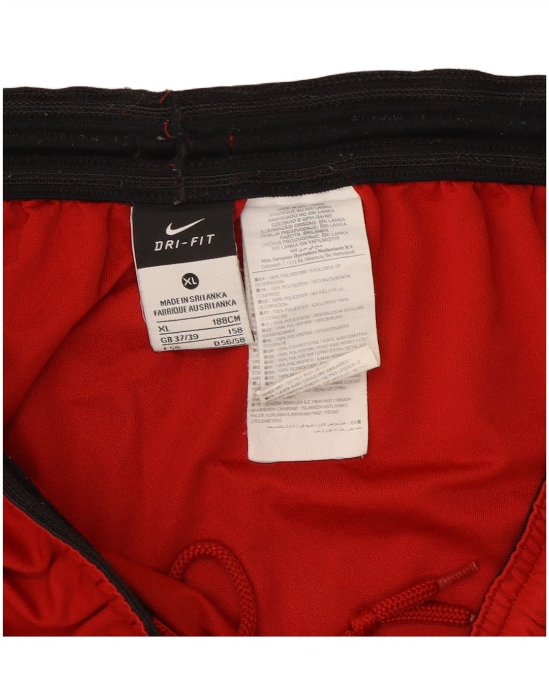 Pantaloni scurți sport Nike Dri Fit pentru bărbați XL, roșu, poliester color bloc