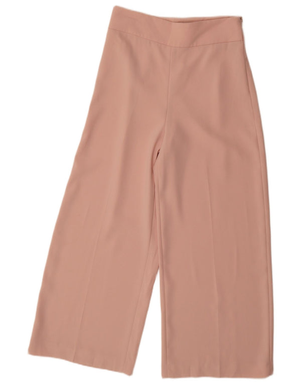 Pantaloni tăiați pentru femei Zara cu picioare largi Mici L26 L25 Poliester roz