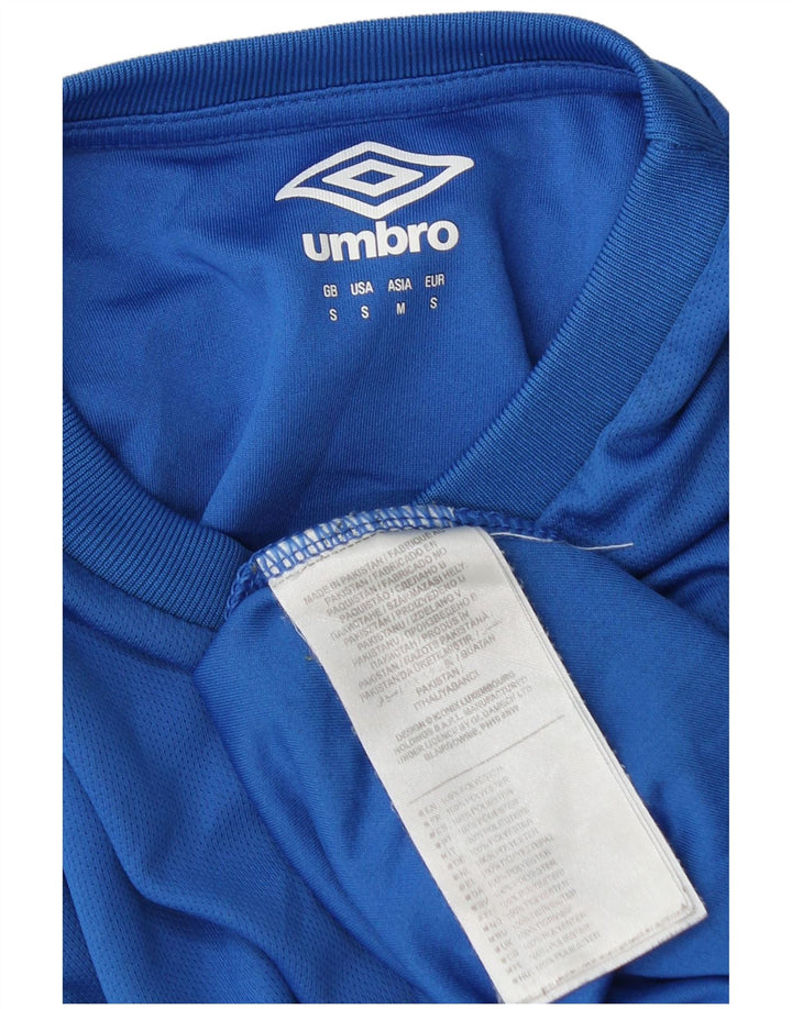 Top cu grafică Umbro pentru bărbați, cu mânecă lungă, poliester albastru mic