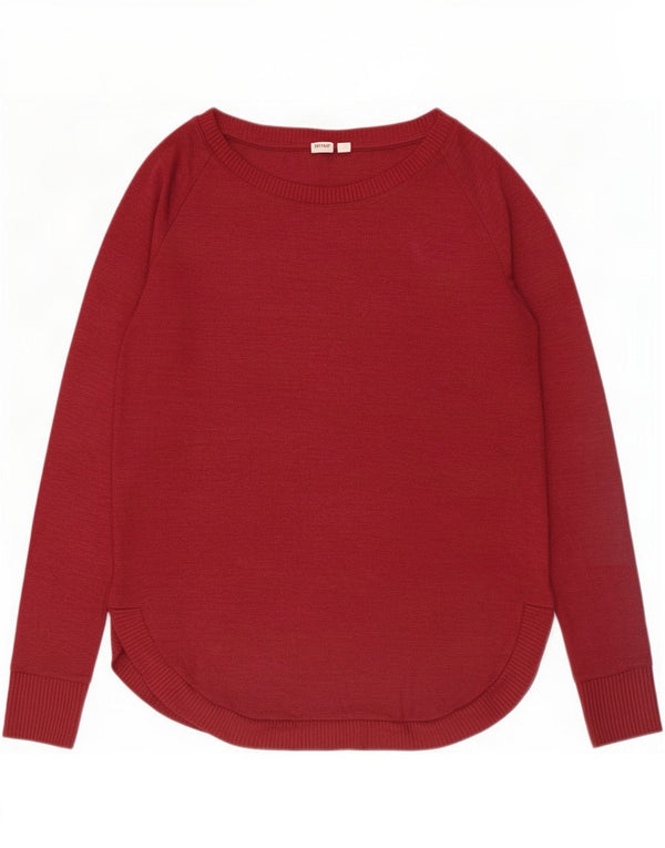 Top supradimensionat pentru femei Gap cu mânecă lungă UK 6 XS Burgundy