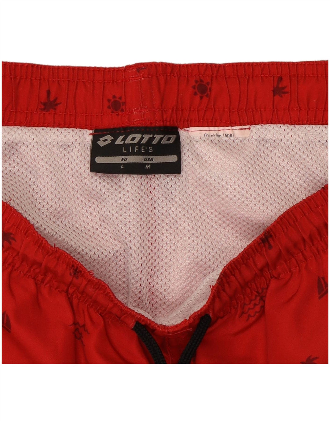 Pantaloni scurți de înot grafic pentru bărbați Lotto, roșii mari
