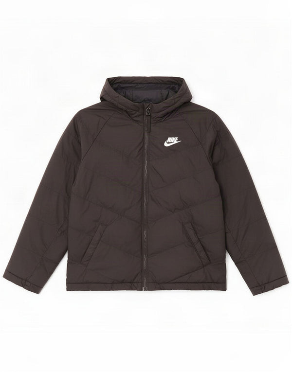 Jachetă căptușită cu glugă Nike pentru băieți 10-11 ani Poliester negru mediu