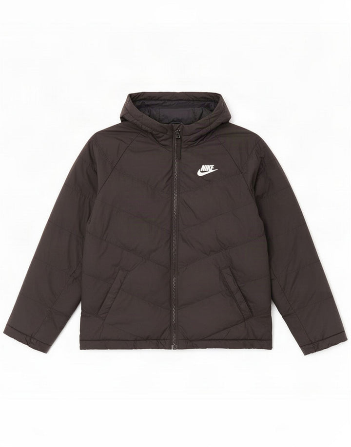 Jachetă căptușită cu glugă Nike pentru băieți 10-11 ani Poliester negru mediu