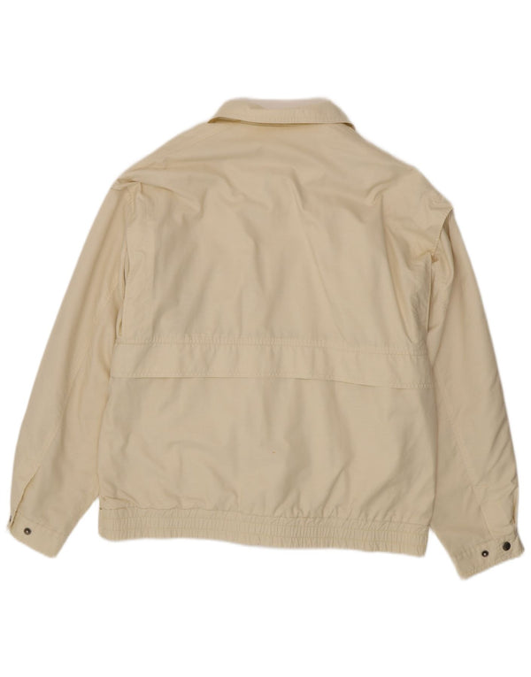 Melka Mens Bomber Jacket EU 50 Large Off White Cotton