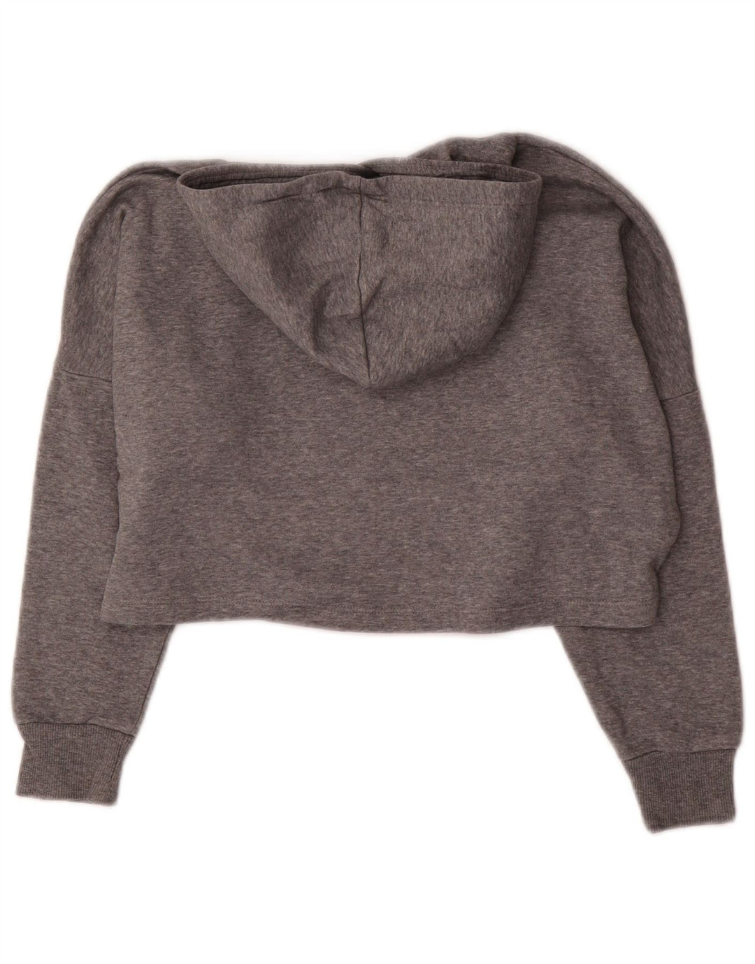 PUMA Fete Crop Graphic Hoodie Jumper 9-10 ani bumbac gri