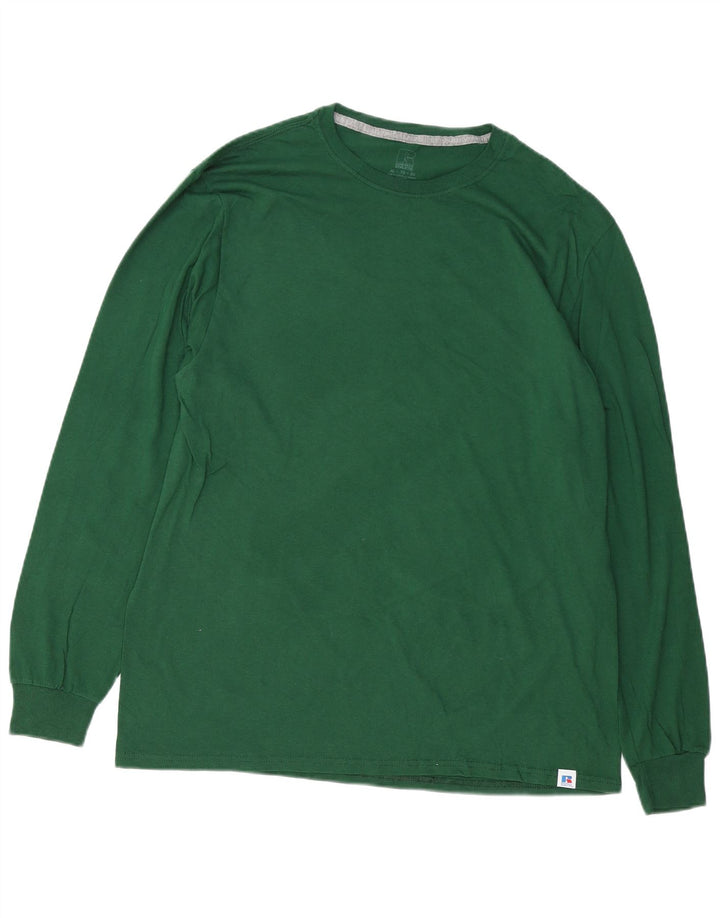 RUSSELL ATHLETIC Top pentru bărbați cu mânecă lungă XL bumbac verde