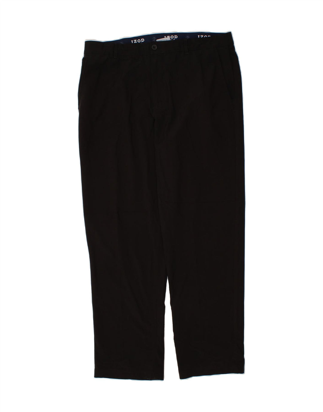 IZOD Mens Golf Straight Chino Trousers W38 L32 Black Polyester Vintage Izod and Second-Hand Izod from Messina Hembry 