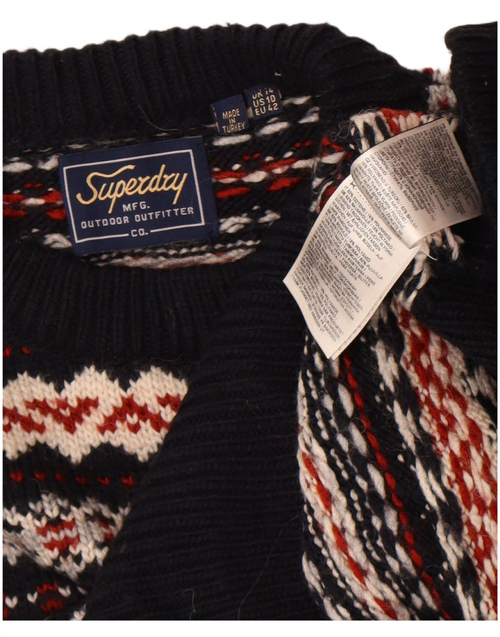 Pulover Superdry pentru femei cu decolteu triplu UK 14 mare, multicolor